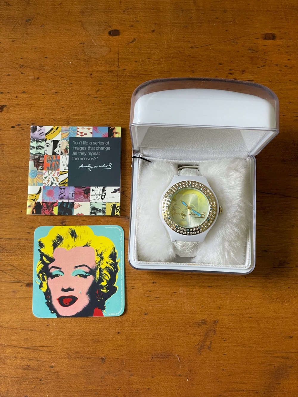 NWT Andy Warhol Marilyn Monroe Watch ANDY032 Swarovski Crystal Crocodile Band